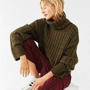 Urban Outfitters Forest Green Cowl Neck Sweater